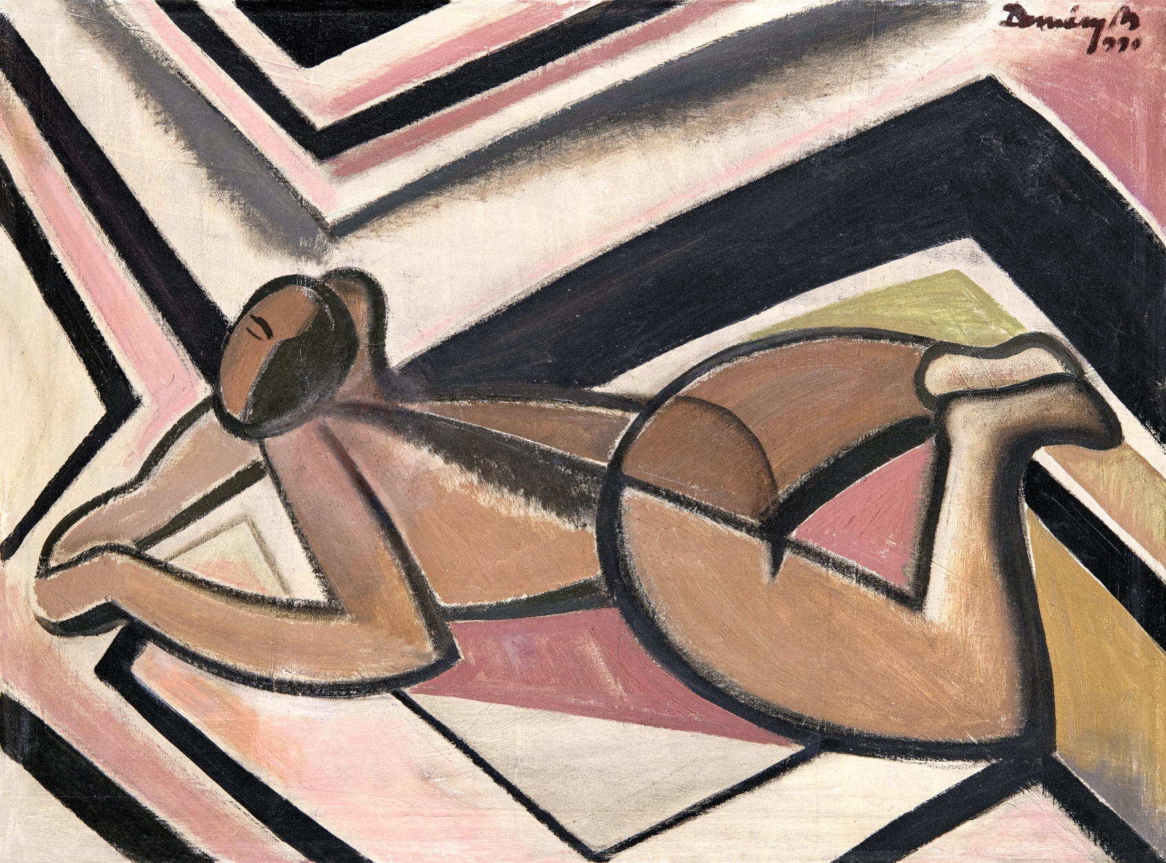 Demény Miklós 1939-2010 Lying Female Nude, 1990