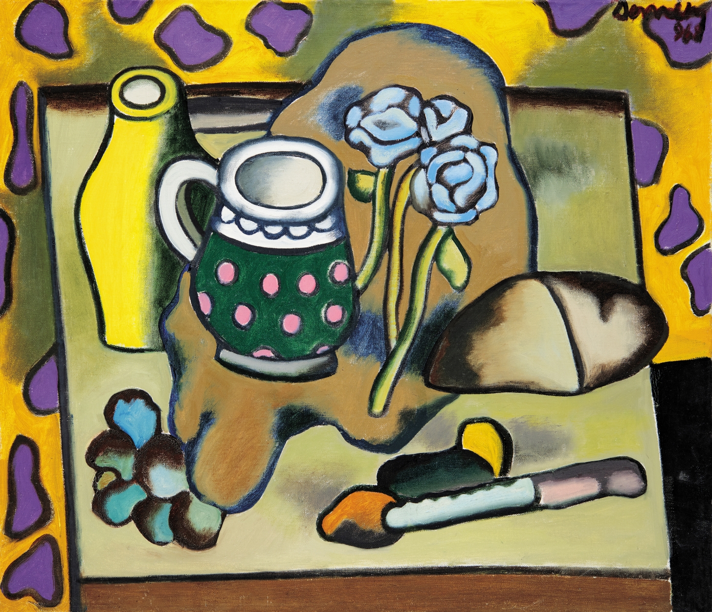 Demény Miklós 1939-2010 Jug with Flower, 1968