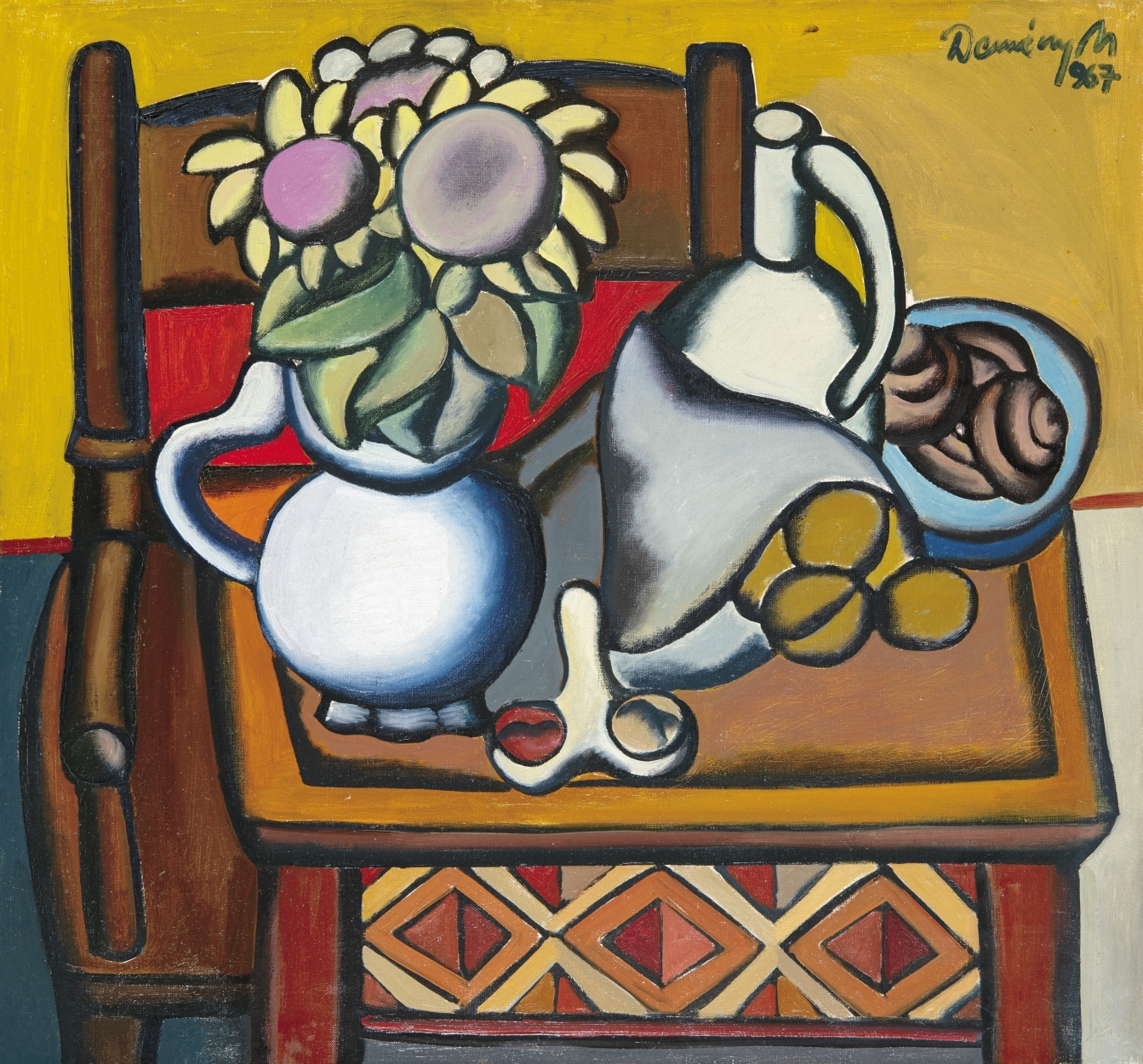 Demény Miklós 1939-2010 Still-life with Inlay Table, 1967