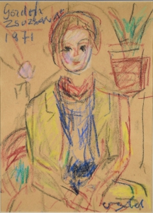 Czóbel Béla (1883-1976) - Vázlat Gordon Zsuzsa portréjához, 1971